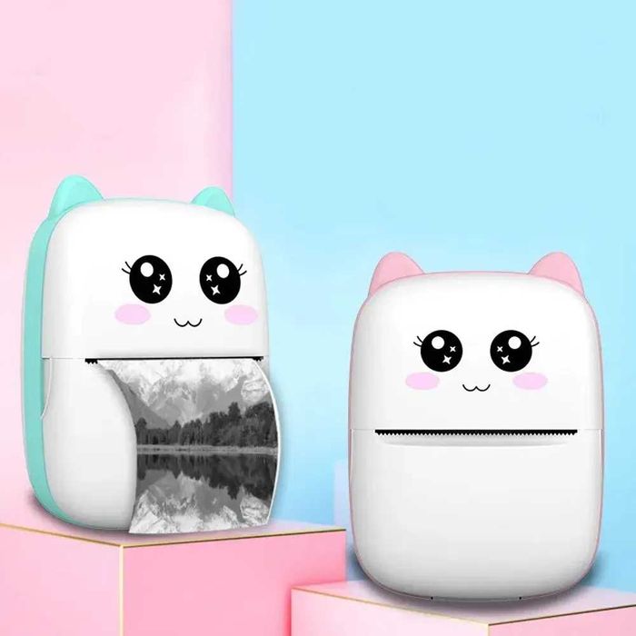 Дитячий бездротовий портативний міні принтер рожевий