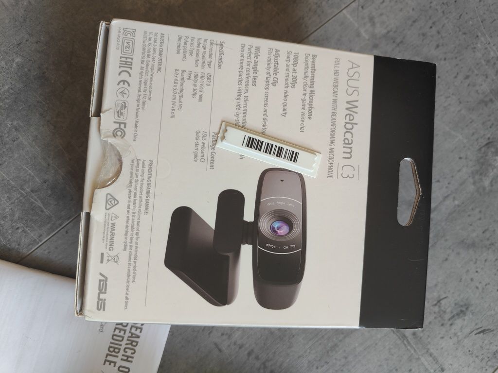 ASUS Webcam C3 – Kamerka internetowa Full HD z mikrofonem kierunkowym
