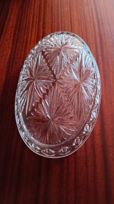 Półmisek kryształowy owalny