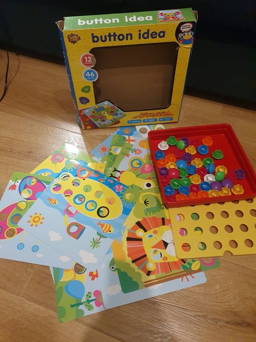 Układanka grzybki guziki Button Idea