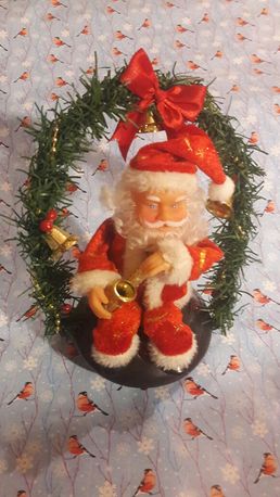 Дед мороз Санта Клаус новогодняя музыкальная игрушка Рождество крутая