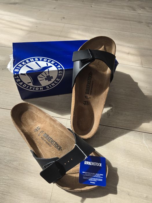 Klapki, sandały Birkenstock, Madrid ,czarne skóra, roz. 44