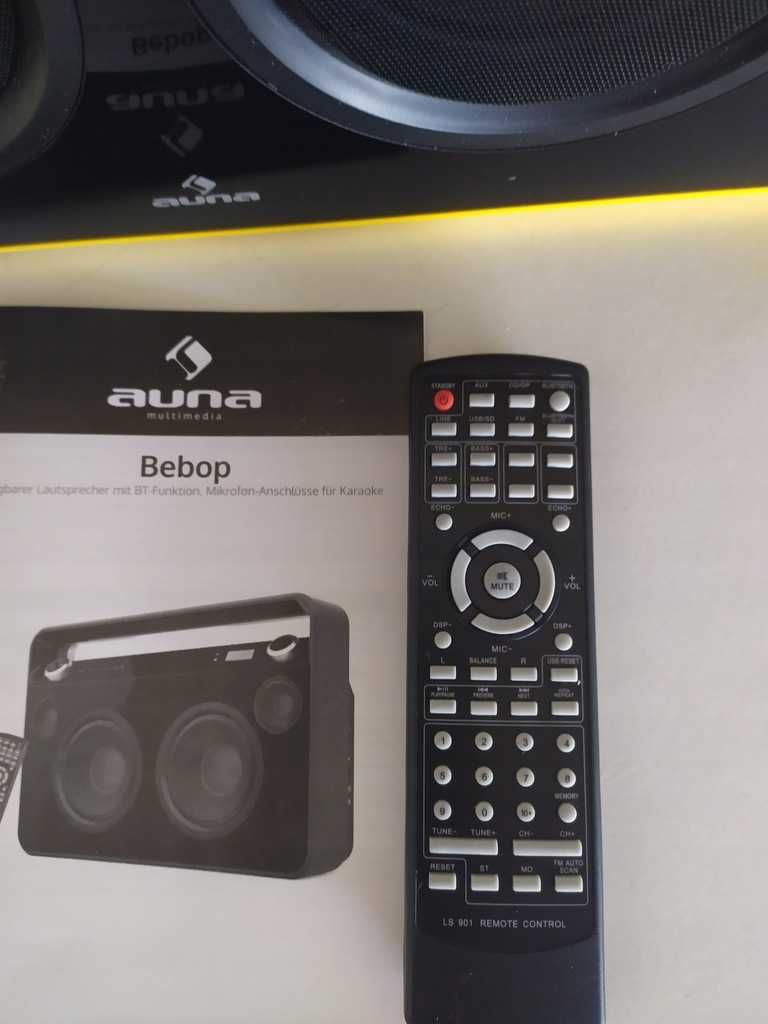 Odtwarzacz Auna Bebop  ghettoblaster USB Bluetooth AUX FM