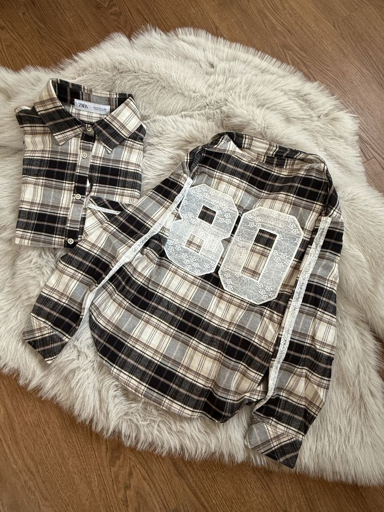 Zara байкова сорочка 152, zara теплая рубашка 11/12 лет