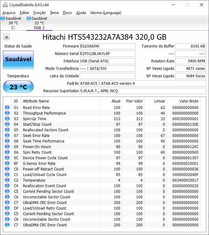 HDD Hitachi 2.5 320Gb