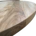 Dębowy Blat Okrągły 70 cm Dąb drewno naturalne