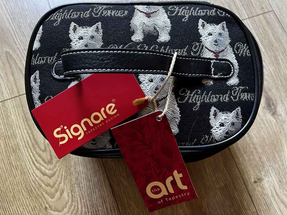 Kosmetyczka Signare Tapestry Vanity Bag - motyw z psem