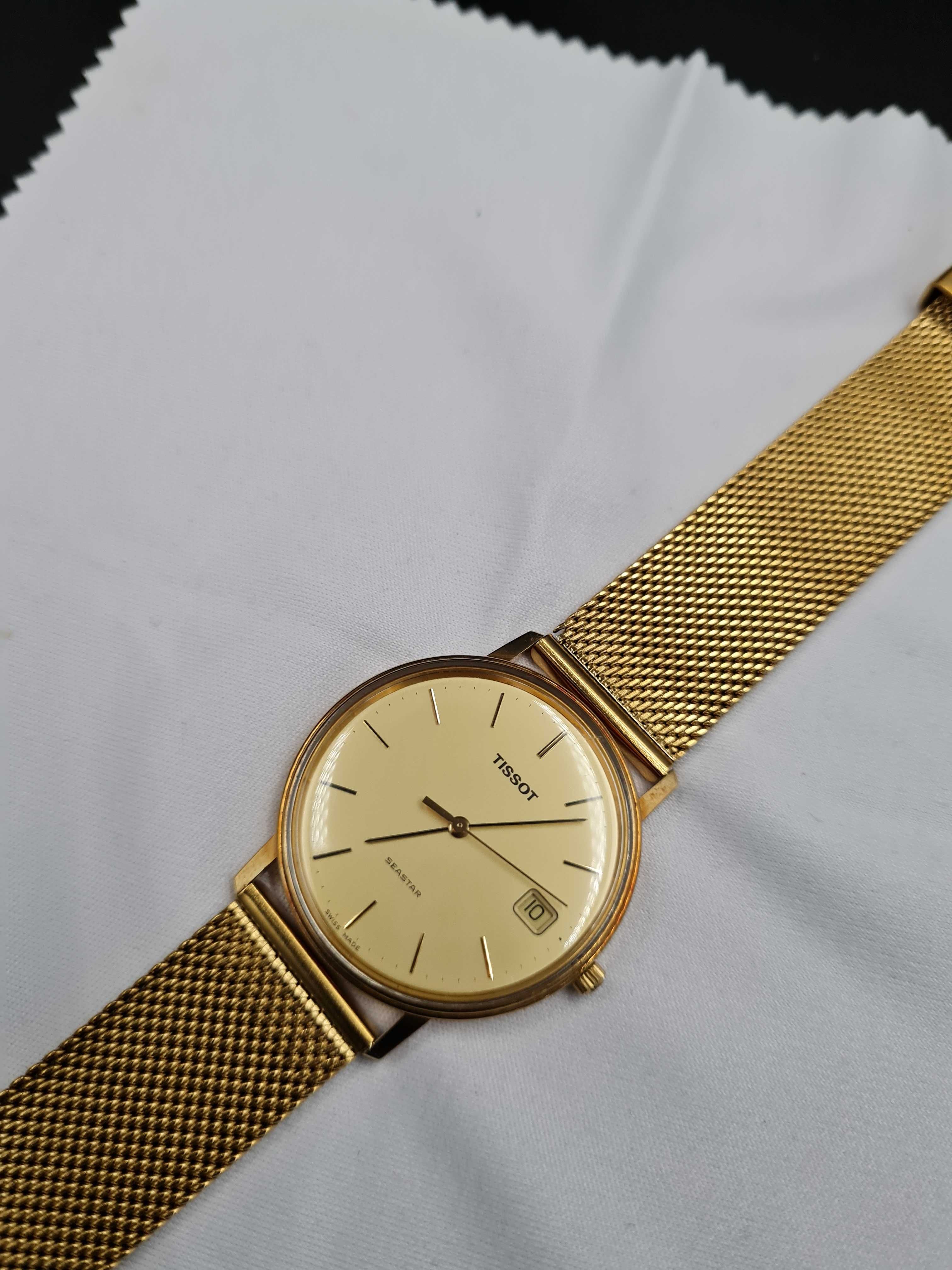 Klasyczny  złoty zegarek Tissot 14ct Golden Seastar !!! OKAZJA !!!