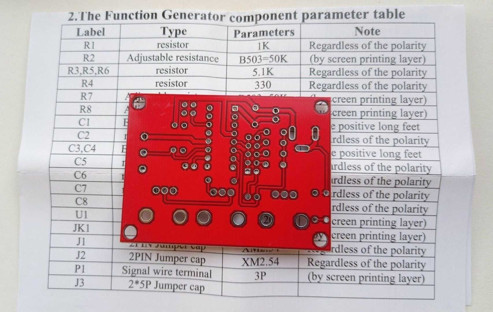 Конструктор генератор сигналов XR2206 1 Гц-1 МГц Конструктор DIY Kit