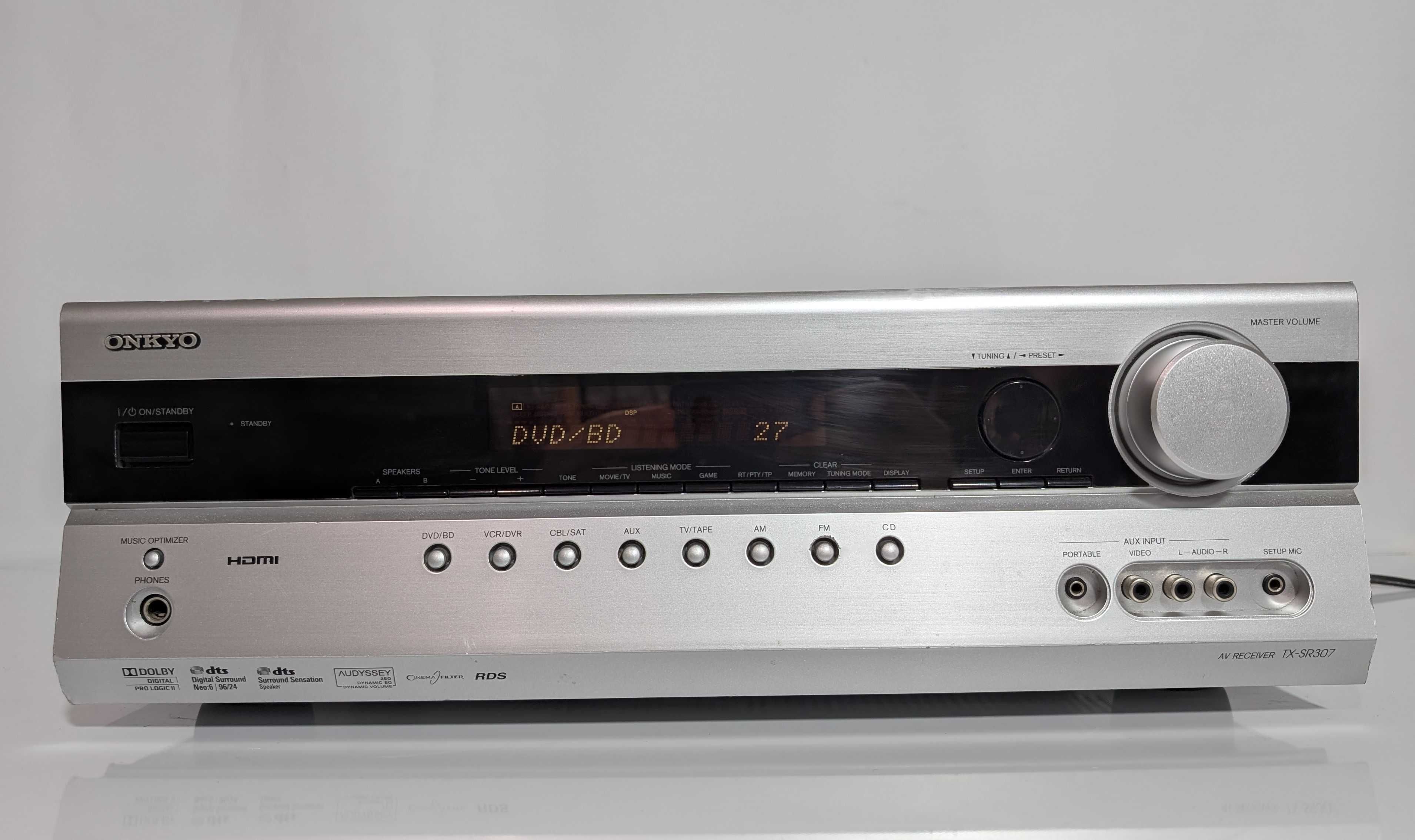5.1 Ресивер Onkyo TX-SR307,має 100 Вт/кан./Пульт/HDMI/ЦАП/Dolby/6-16Ом