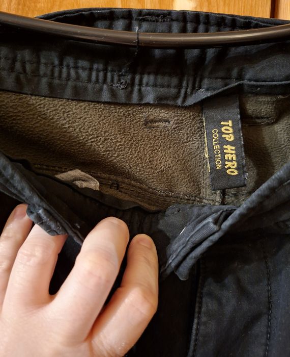 Ocieplane bojówki męskie spodnie XL