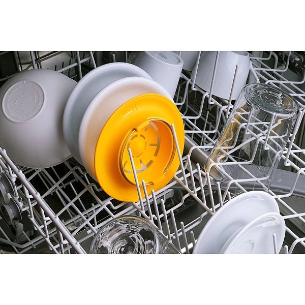 Separator do jajek, silikon/stal nierdzewna, śred. 14,5 cm, żółty / Lu
