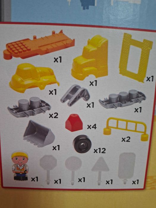 Nowy zestaw ciężarówka budowlana ,koparka ,figurka