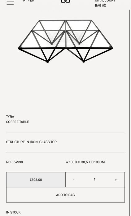 TYRA COFFEE TABLE - areastore