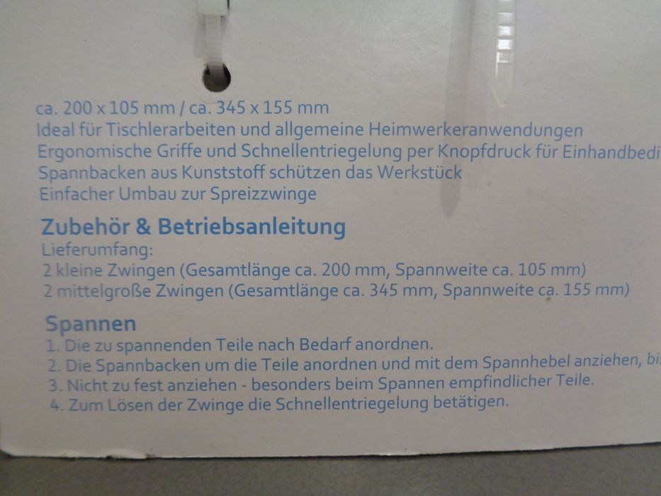 Zaciski szybko montujące - Workzone - komplet 4 sztuki