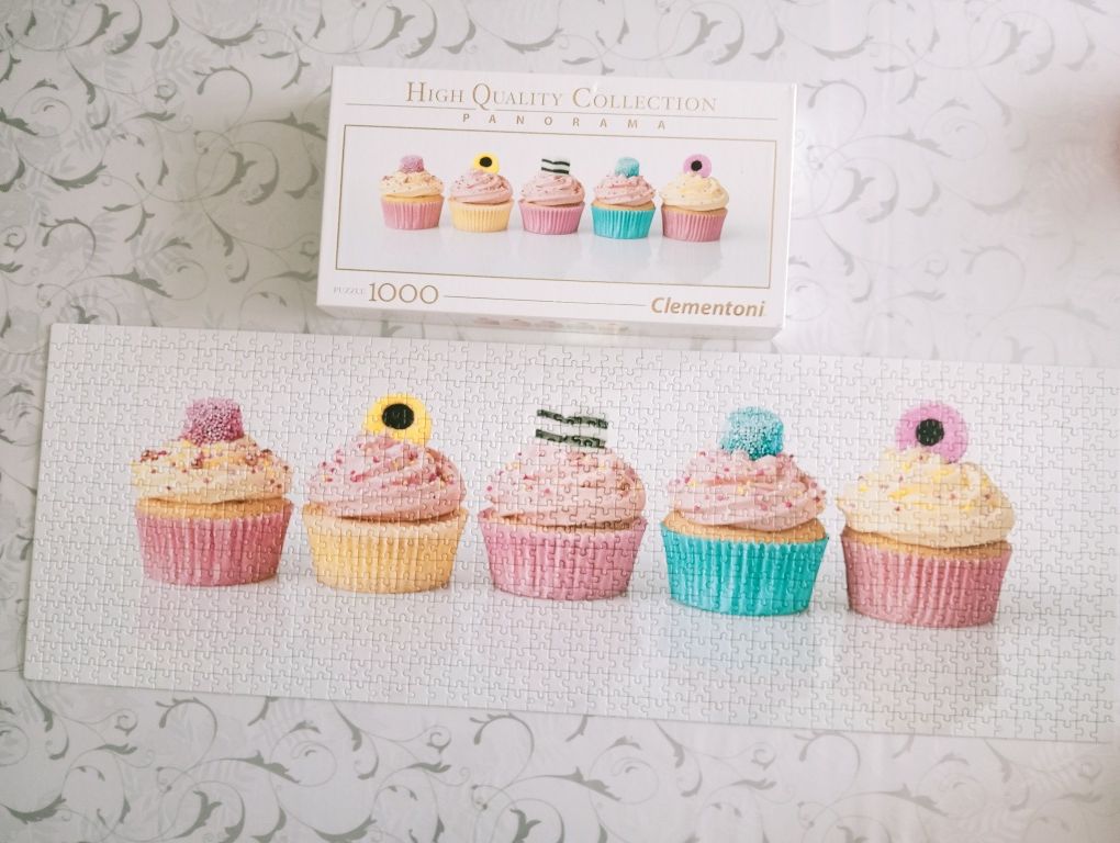 J.Nowe puzzle Clementoni 1000 Ciastka Muffinki Panorama High Quality
