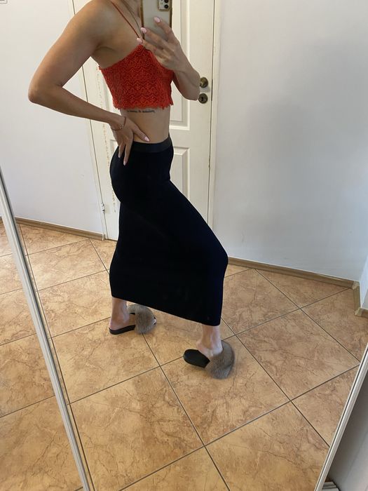 Li parie maxi dluga spódnica tuba ołówkowa prazkowana L 40 XL 42