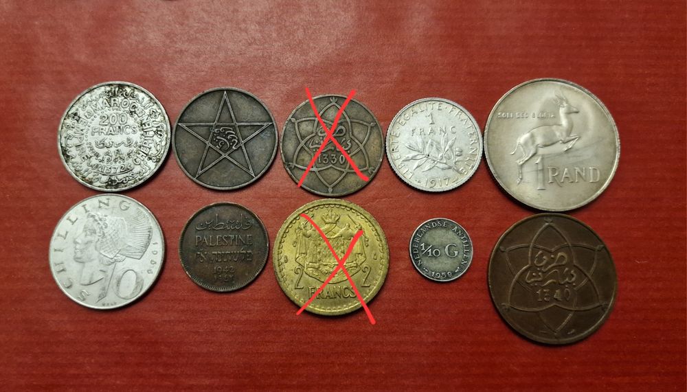 Lote de Moedas Antigas cada 5€ ou 10€