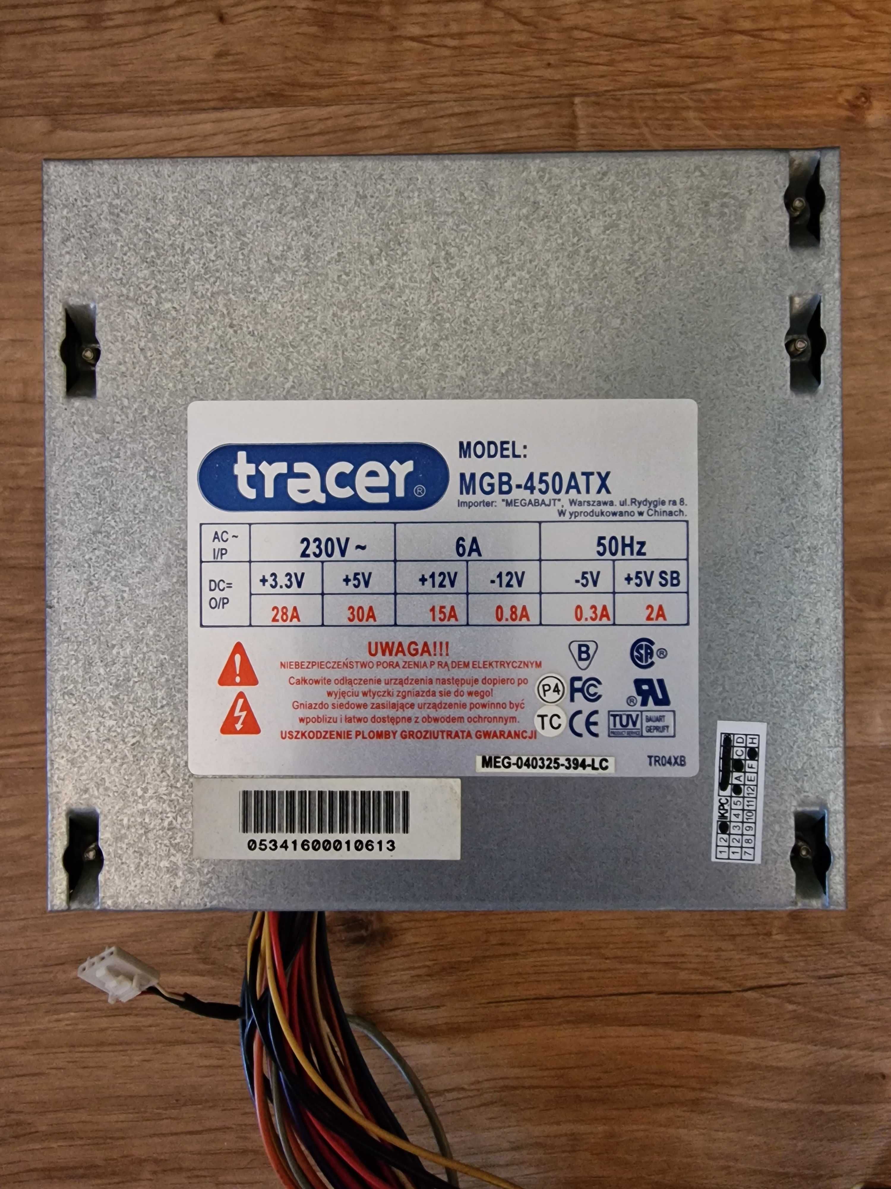 Zasilacz do komputera PC TRACER MGB-450ATX