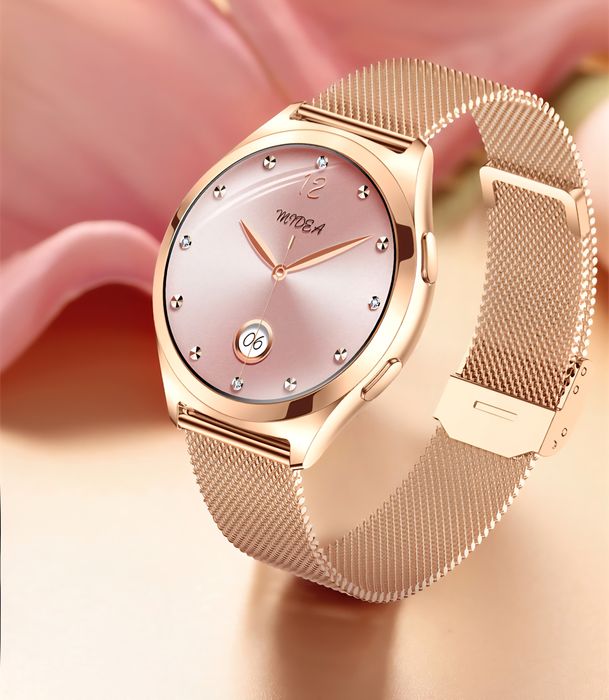 Elegancja & Funkcjonalność - Smartwatch Złoty Zegarek Damski Nowy