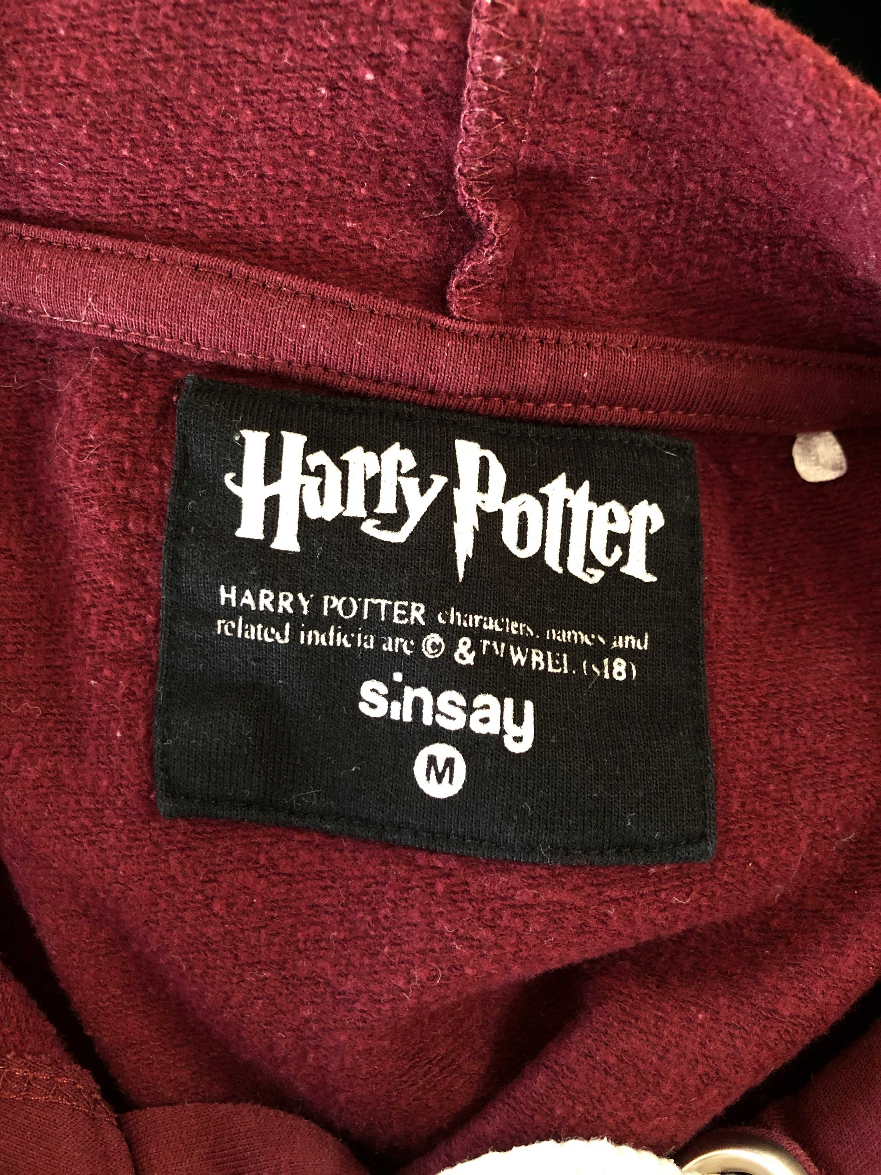 Bluza z kapturem Sinsay Harry Potter Gryffindor bordo bordowa M