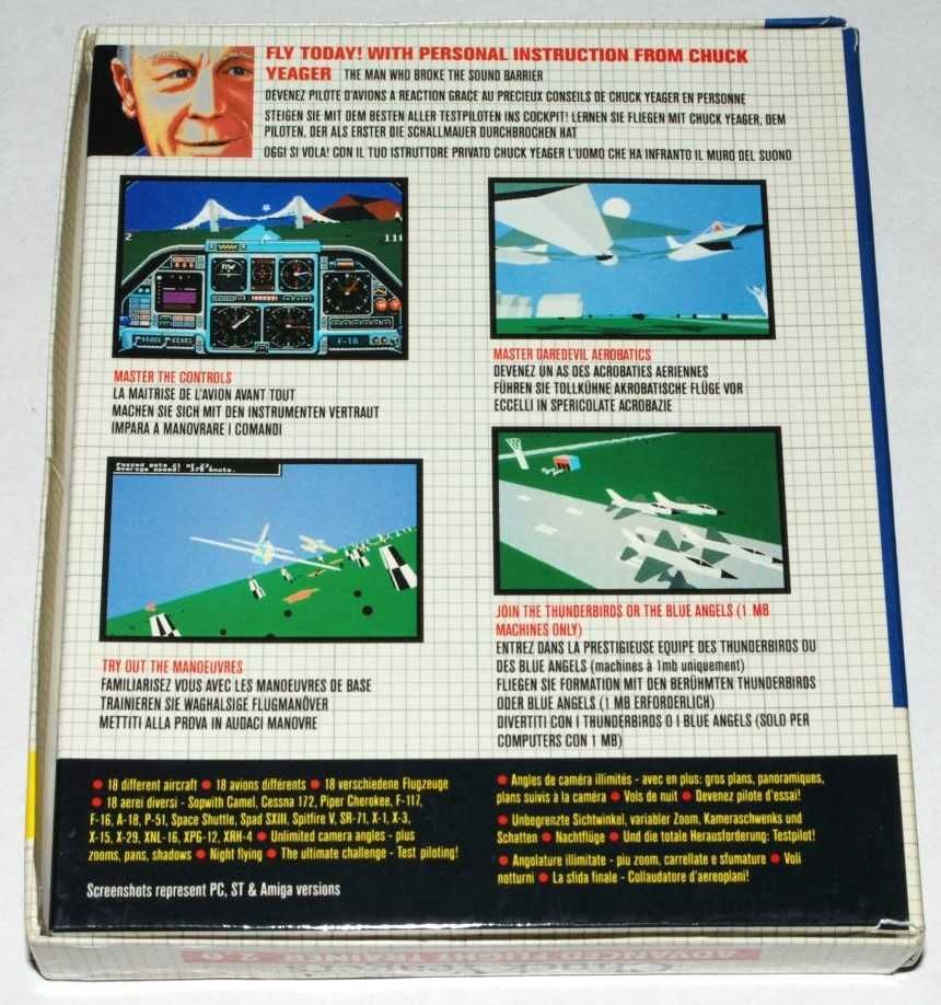 Chuck Yeager Advance Flight Trainer 2.0 Flight Simulator gra na amigę