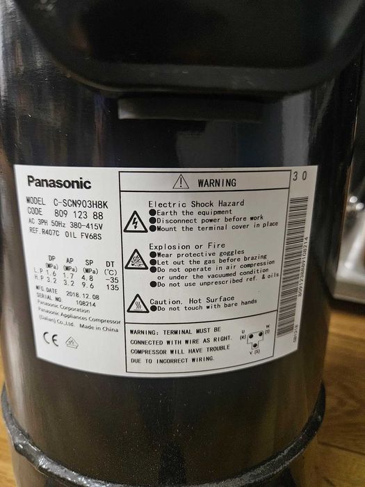 Nieużywany kompresor Sanyo/Panasonic model C-SCN903H8K
