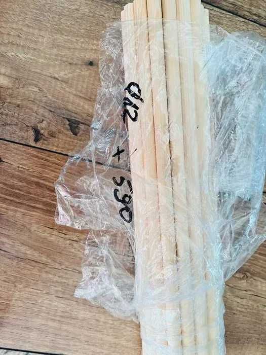 Wałeczek kijek prosty sosnowy do makramy 12 mm 25 sztuk