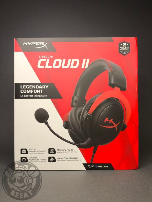 ‼️HyperX Cloud 2 - Ігрові навушники з об'ємним 7.1 звуком, гарнітура