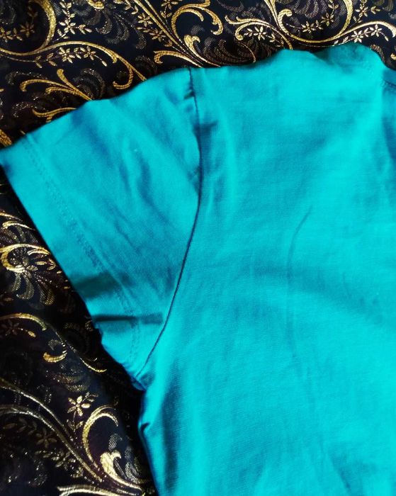 Bluzeczka damska T-shirt z krótkim rękawem S zielona/szmaragdowa