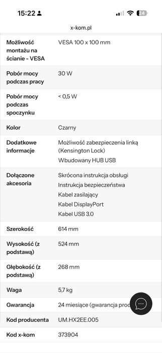 Monitor Acer Predator XB272BMIPRZX czarny 27 cali 240Hz