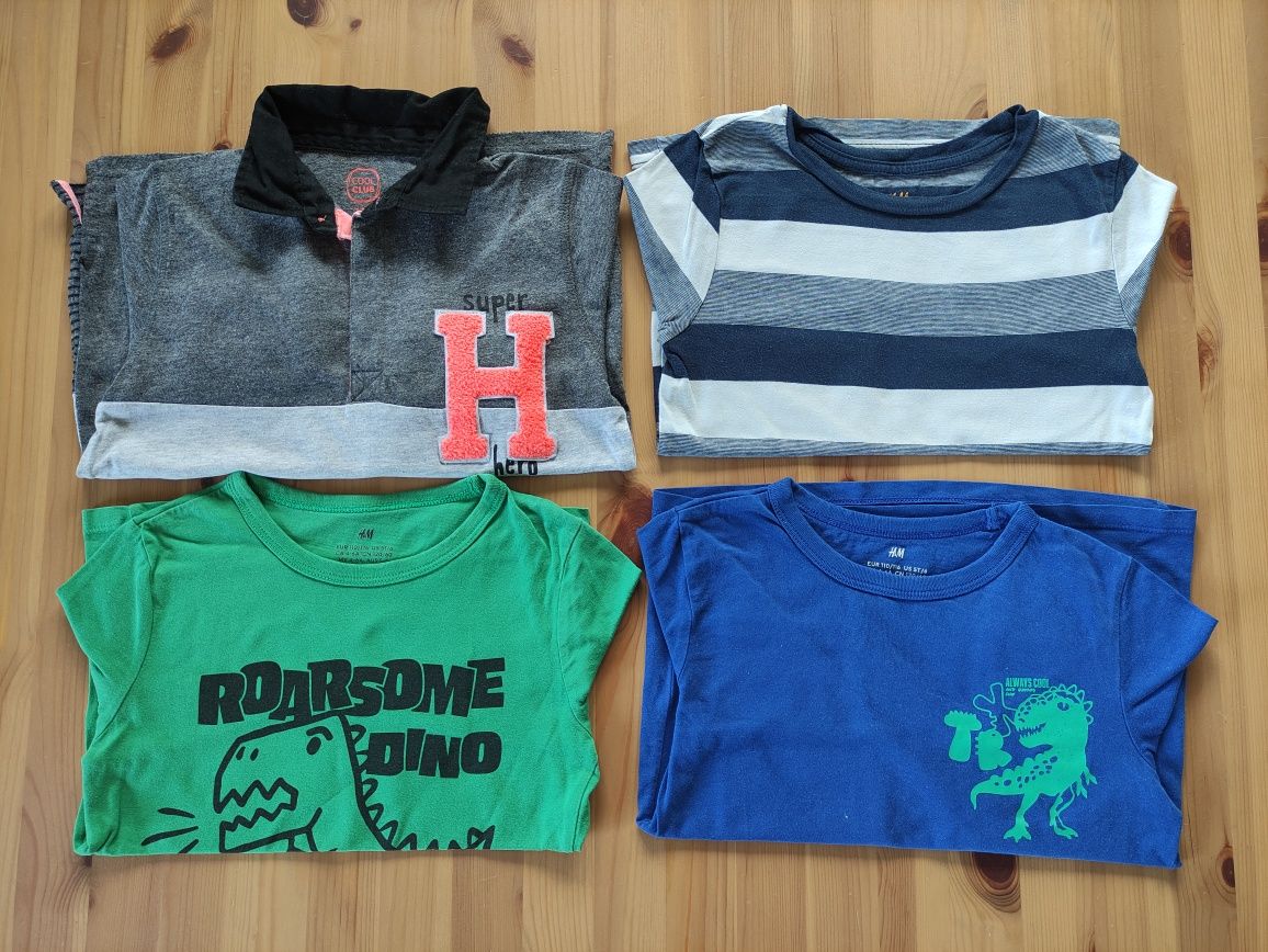 11 x koszulka t-shirt z długim rękawem dla chłopca r. 110/116 h&m lego