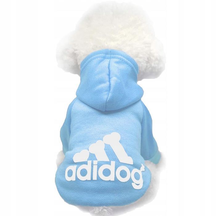 Bluza ADIDOG ubranko dla średniego psa kolor BŁĘKITNY, rozmiar XL