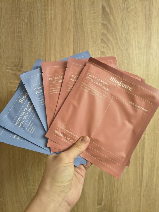 Biodance маска гідрогелева рожева жовта синя