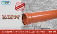 Rura kanalizacyjna zewnętrzna ∅160x3.2x3000 PVC