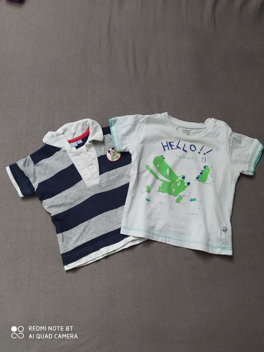 Koszulki dla chłopca z krótkim rękawem rozm 74