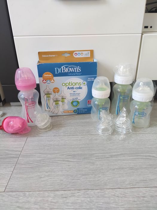 Nowy !! Zestaw Dr Brown's Options. 3xButelka 7xSmoczek + dodatki.