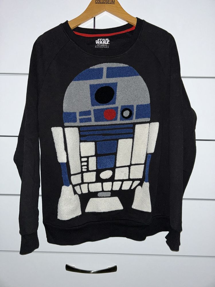 Czarna bawełniana bluza crewneck Star Wars R2D2 Elevenparis M