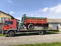 Laweta transport holowanie pomoc drogowa usługi transportowe Platforma