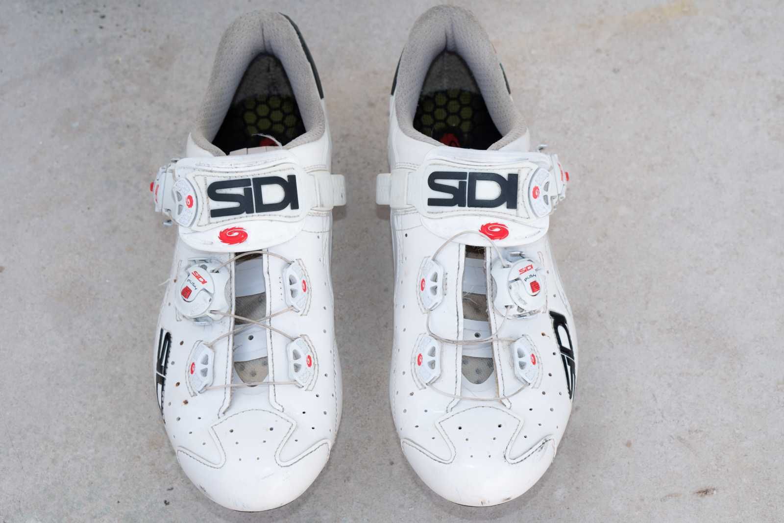 Sapatilhas de Ciclismo Sidi Wire Carbon – Tamanho 39 EU – Brancas