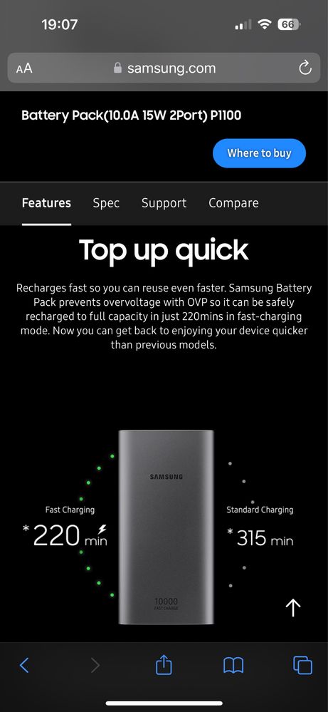 Samsung Powerbank 10000mAh USB-C fast charge