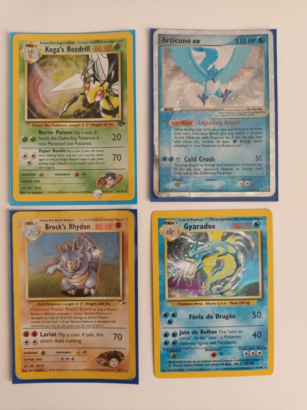 Cartas Pokemon Primeiras Gerações