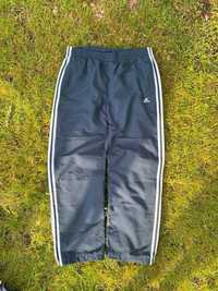 Vintage spodnie dresowe Adidas Essentials granatowe haft L streetwear