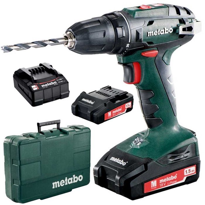 Wiertarko-wkrętarka akumulatorowa Metabo BS 18V 2xaku + ładowarka