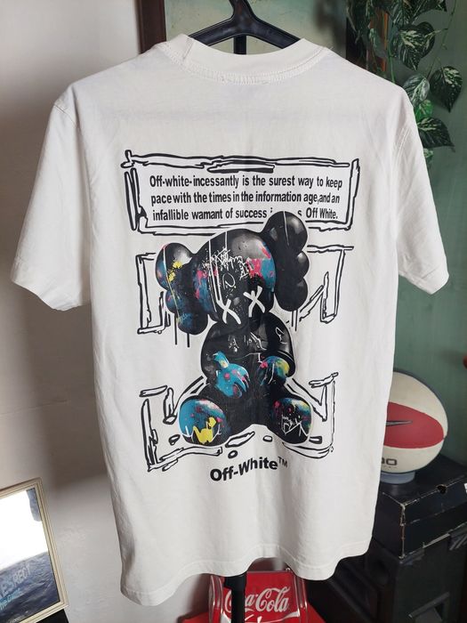 Biała koszulka OFF White Kaws