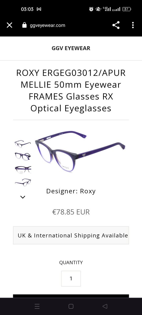 Roxy oprawki/ramki do okularów/okulary