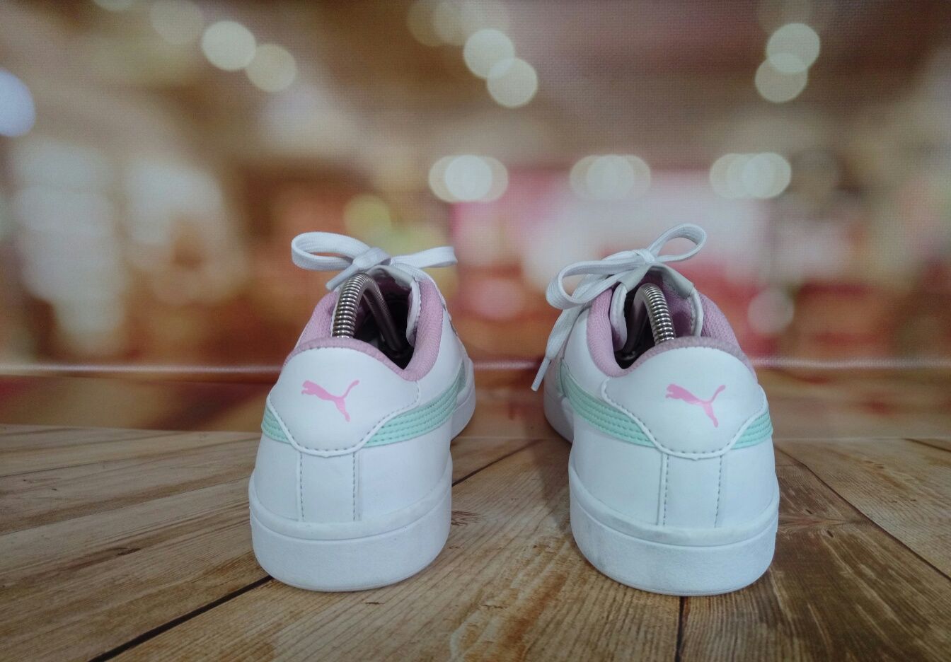 Оригинал новые белые кожаные кроссовки кеды Puma
