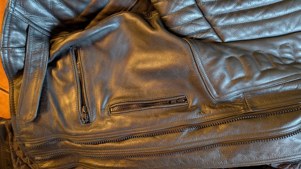 Шкіряна мотокуртка Euro style 48 size ідеальний стан, натуральна шкіра