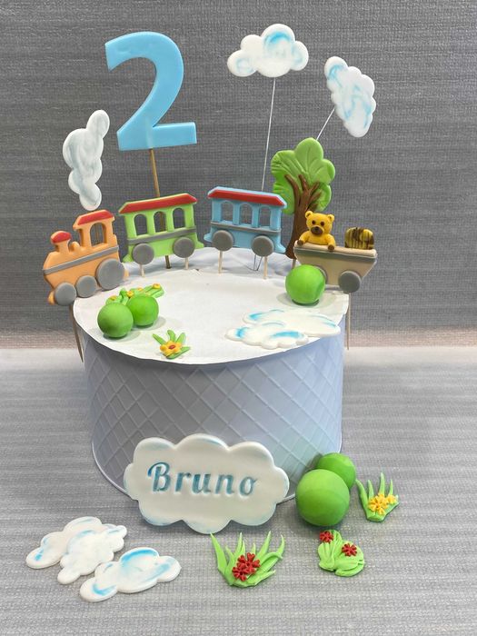 Pociąg lokomotywa z masy cukrowej