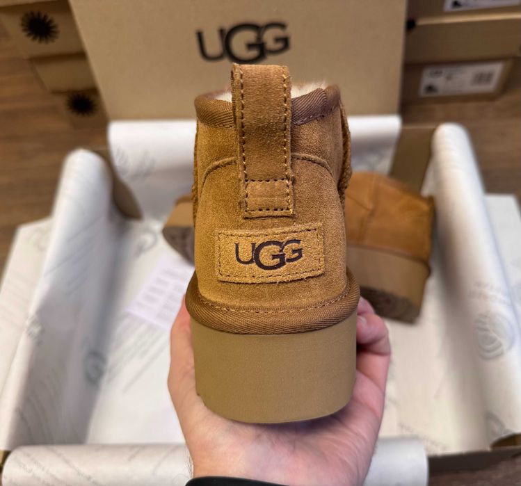 Угги/Угг/Уггі/Уги/Угі/UGG Australia Ultra Mini Platform Chestnut 3 cm